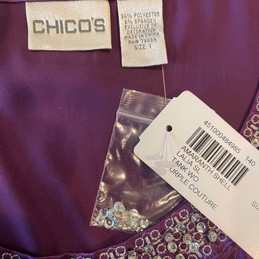 Chicos Amaranth Shell Tank - Picture 6 of 6